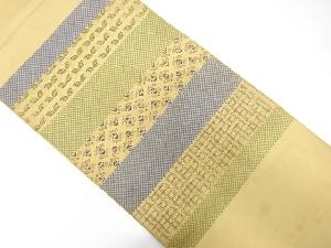 アンティーク　横段に桐模様織出し袋帯（材料）